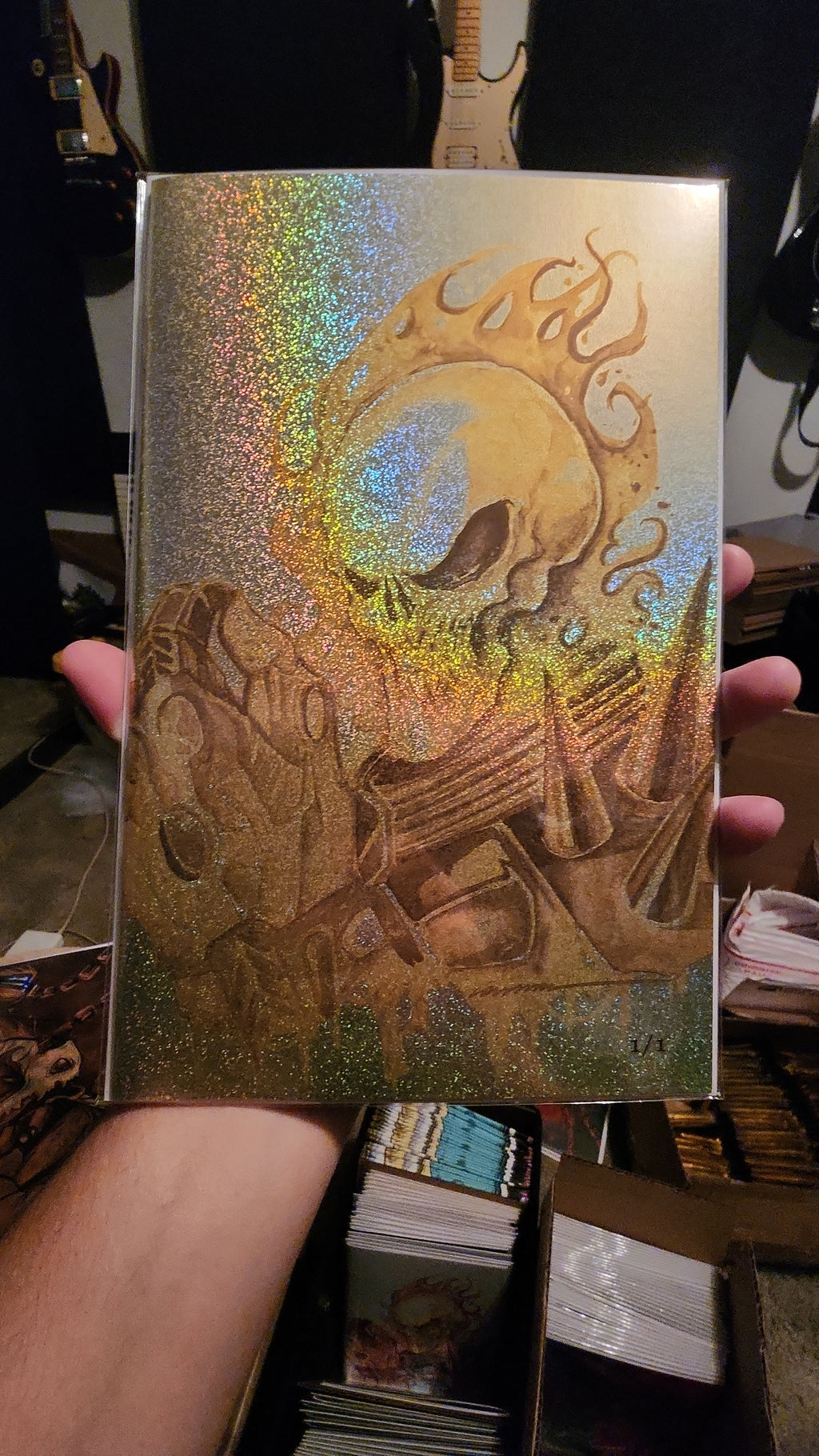 1/1 Gold Görkem Rider - Görkem Demir Sketch Book Confetti Foil Cover D