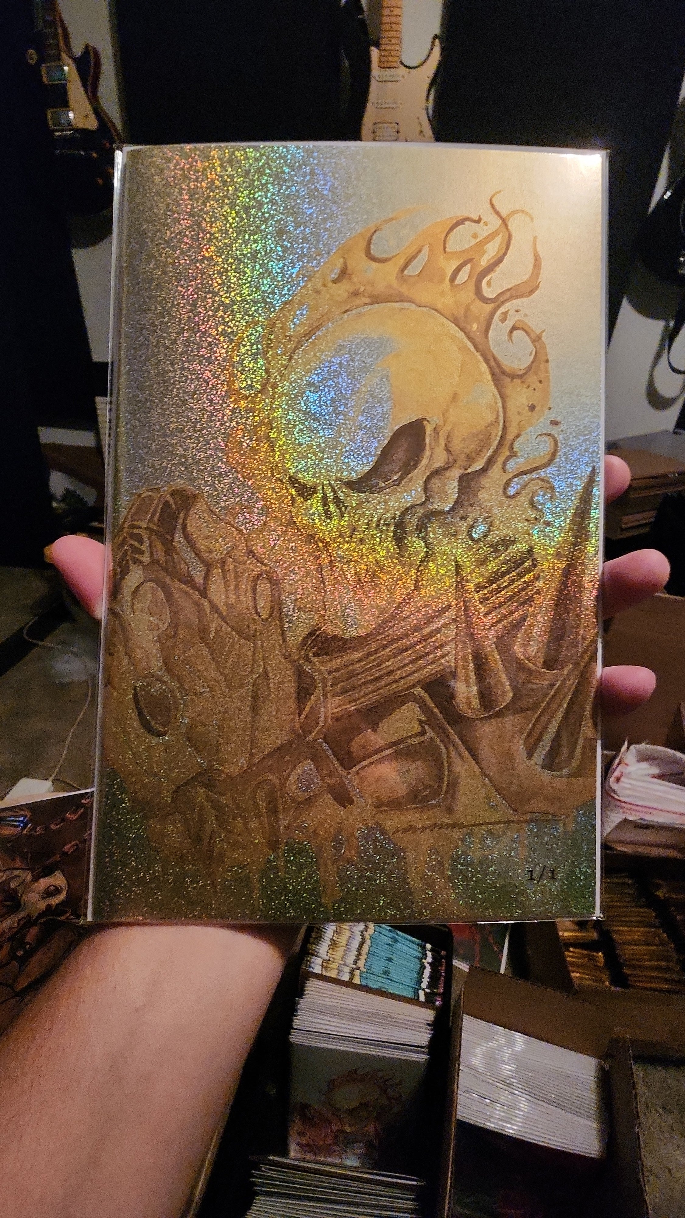 1/1 Gold Görkem Rider - Görkem Demir Sketch Book Confetti Foil Cover D